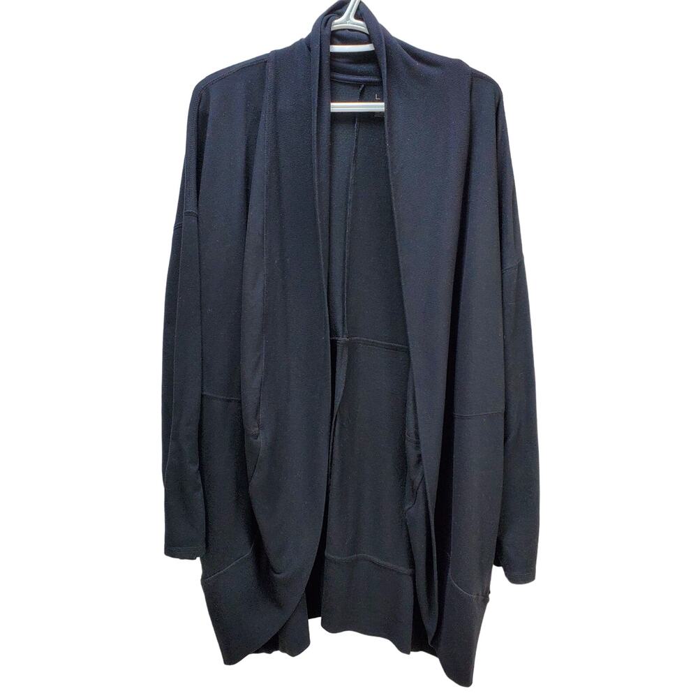 Livi Cardigan Sweater Women Plus Size 22/24 Black Open Long Sleeve Pockets Comfy